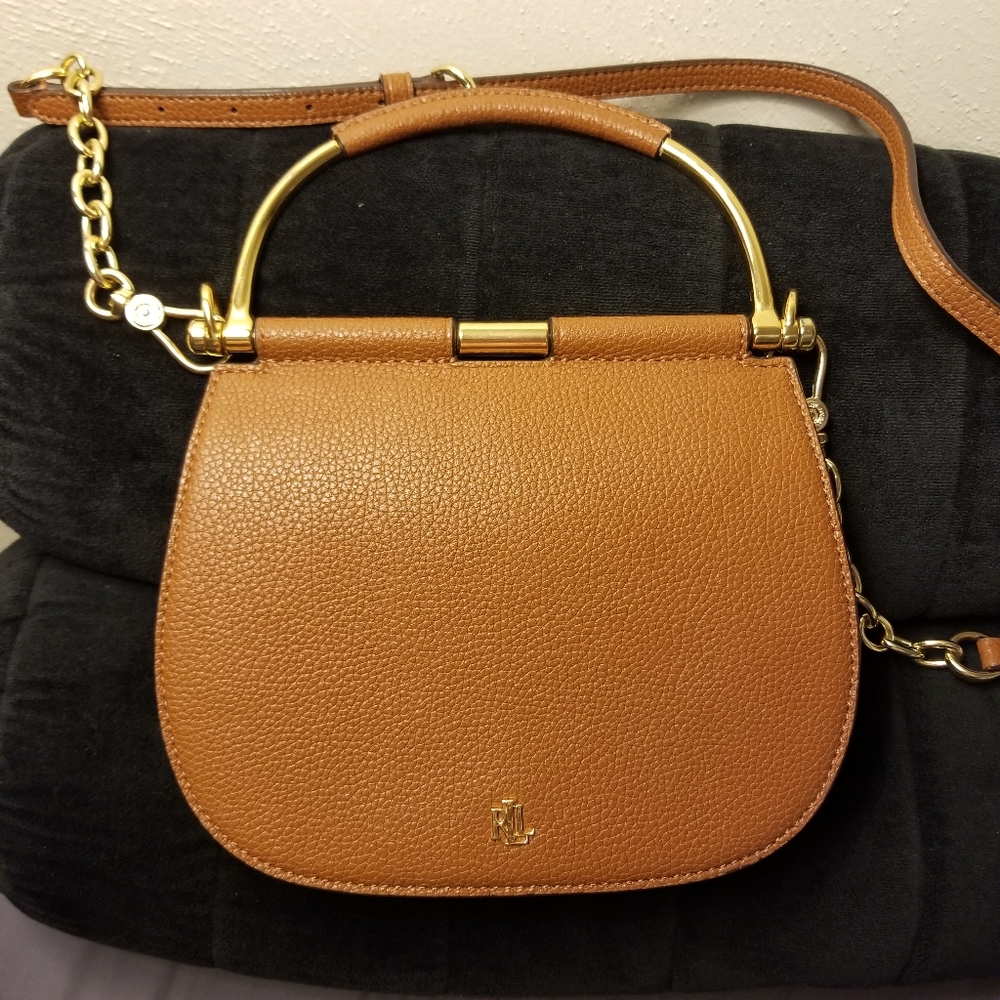 Lauren Ralph Lauren Mason Pebbled Leather Satchel